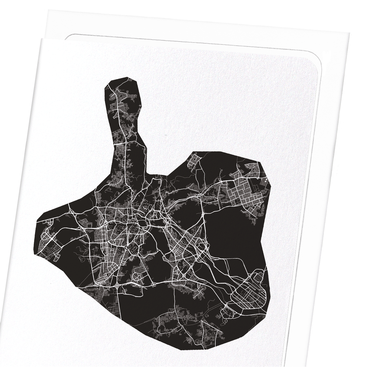 MECCA CUTOUT: Map Cutout Greeting Card