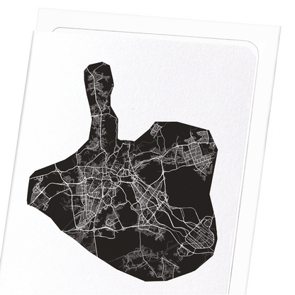 MECCA CUTOUT: Map Cutout Greeting Card