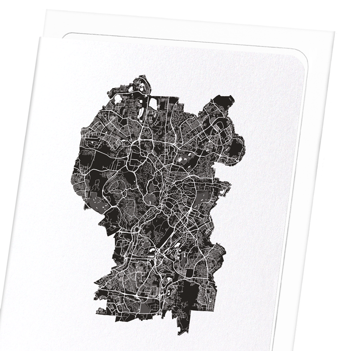 KUALA LUMPUR CUTOUT: Map Cutout Greeting Card