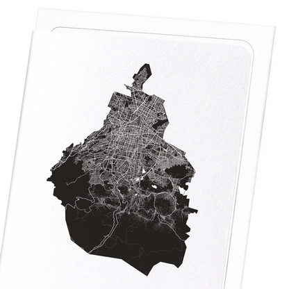 MEXICO CITY CUTOUT: Map Cutout Greeting Card