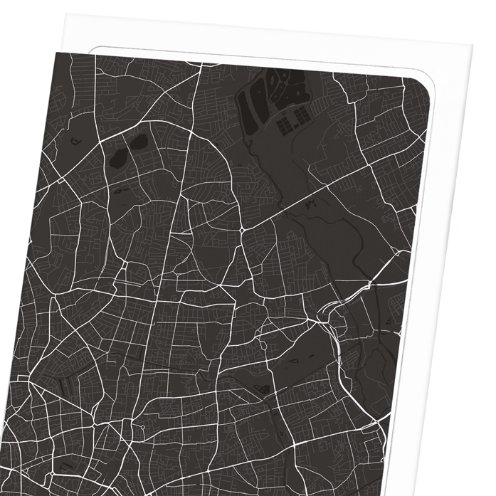 HACKNEY FULL MAP: Map Full Greeting Card