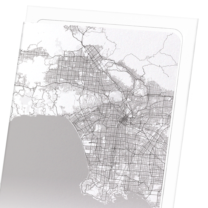 LOS ANGELES FULL MAP: Map Full Art Print