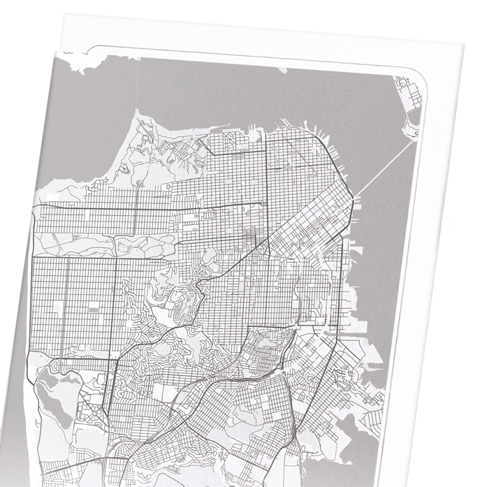 SAN FRANCISCO FULL MAP: Map Full Art Print