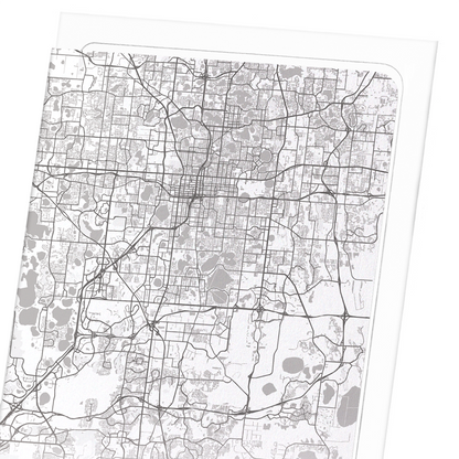 ORLANDO FULL MAP: Map Full Art Print