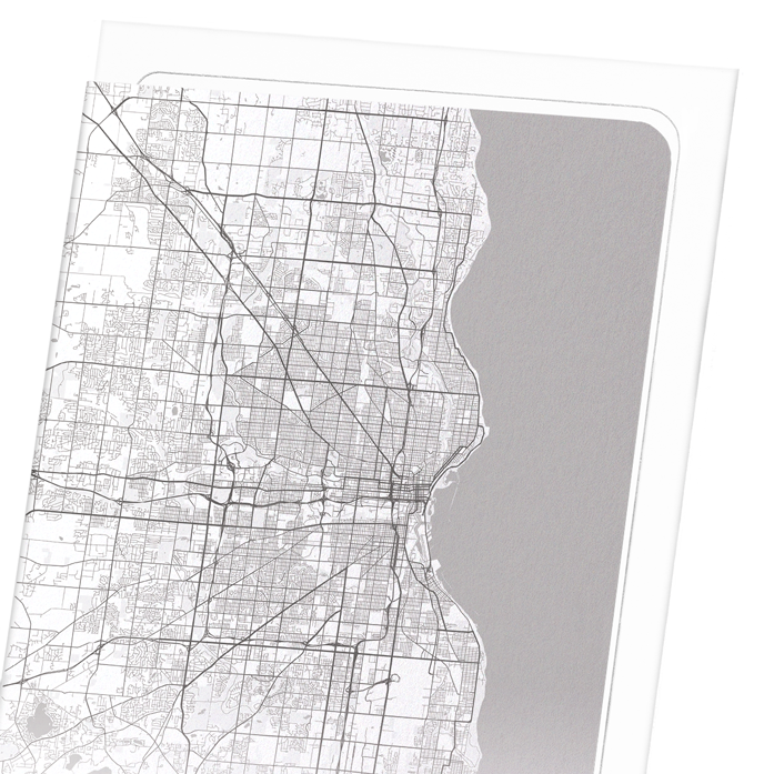 MILWAUKEE FULL MAP: Map Full Art Print