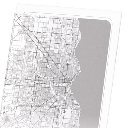 MILWAUKEE FULL MAP: Map Full Art Print