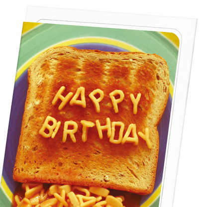 ALPHABET PASTA BIRTHDAY: Photo Greeting Card