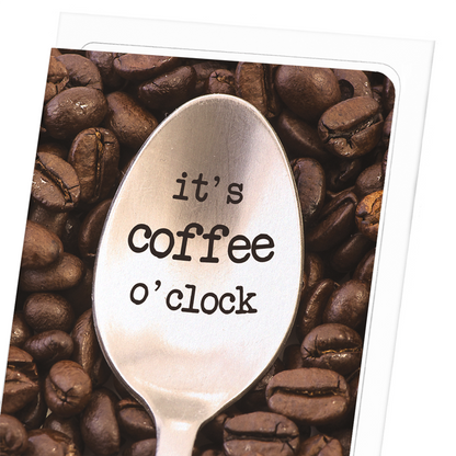 COFFEE O’CLOCK: Photo Greeting Card