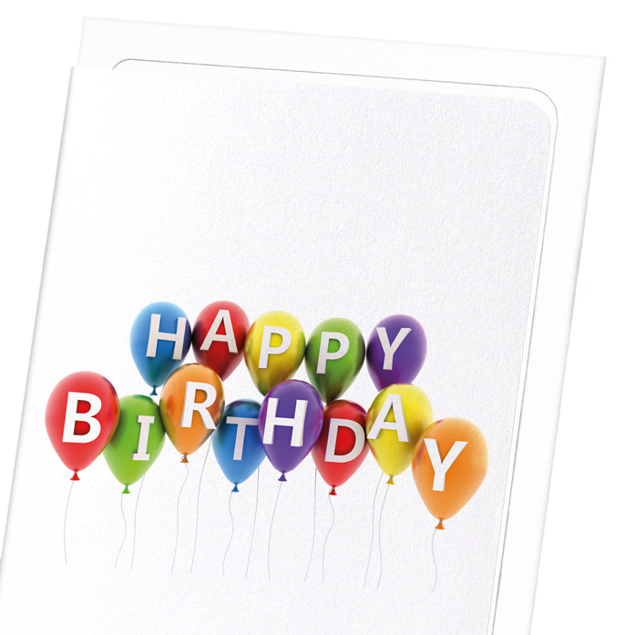 BIRTHDAY BALLOONS: Photo Greeting Card
