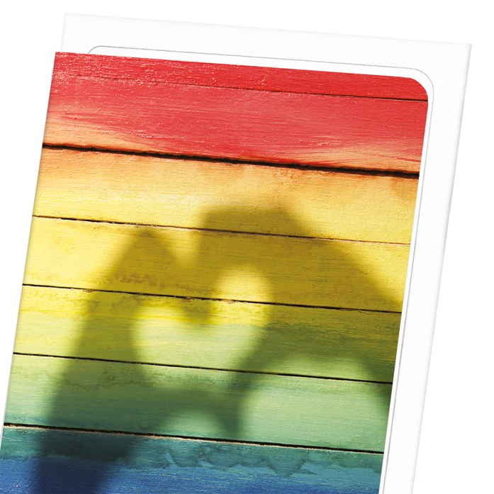 RAINBOW HEART: Photo Greeting Card