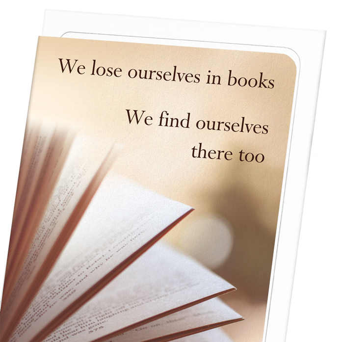FINDING OURSELVES IN BOOKS: Photo Greeting Card