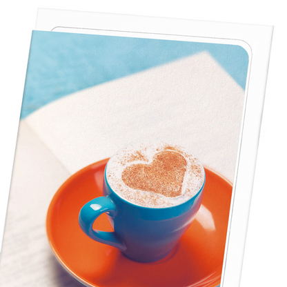 COFFEE AND BOOK: Photo Greeting Card