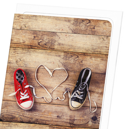 SHOELACE OF LOVE: Photo Greeting Card