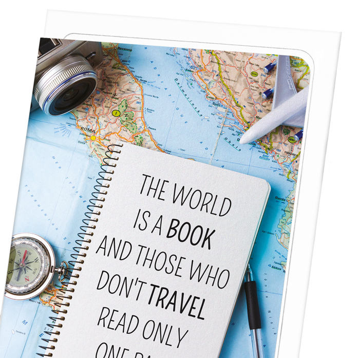 THE WORLD IS A BOOK: Photo Greeting Card