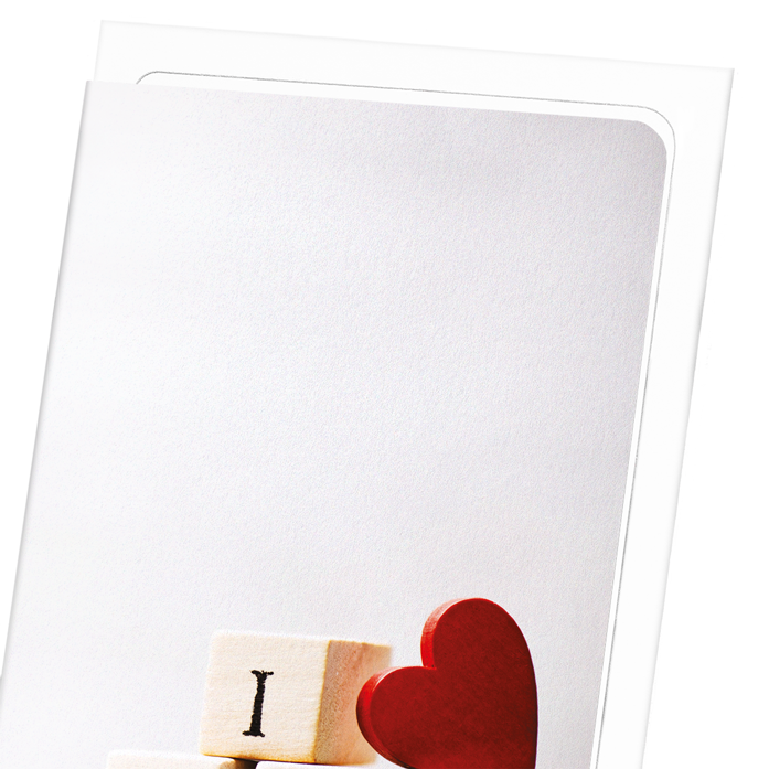 CUBE OF I LOVE YOU: Photo Greeting Card