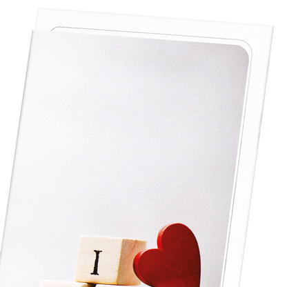 CUBE OF I LOVE YOU: Photo Greeting Card