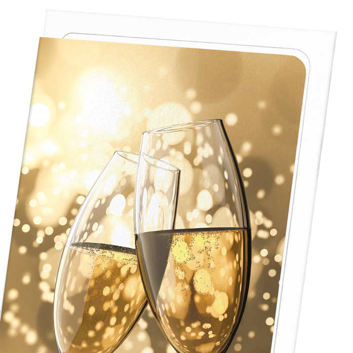 CHAMPAGNE CHEERS: Photo Greeting Card