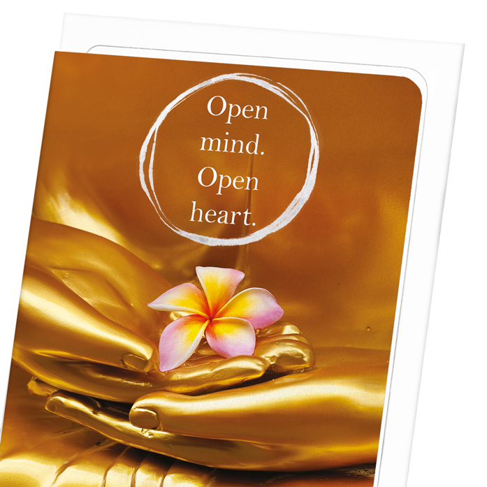 FLOWER AND BUDDHA: Photo Greeting Card
