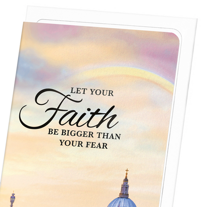 FAITH BIGGER THAN FEAR: Photo Greeting Card