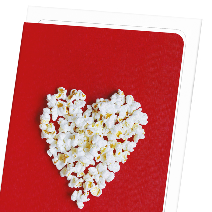 POPCORN HEART: Photo Greeting Card