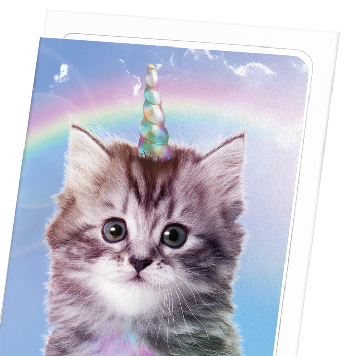 UNICORN CAT: Photo Greeting Card