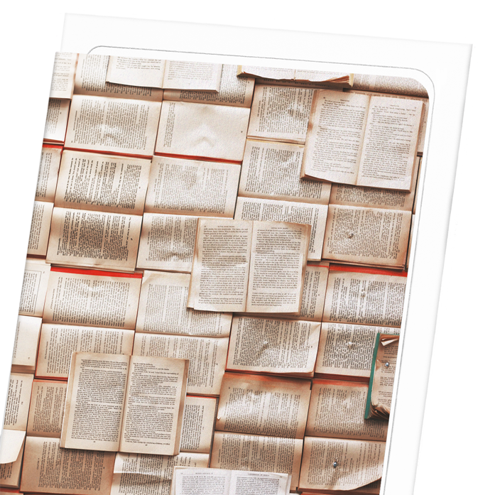PAGES OF BOOKS: Photo Greeting Card