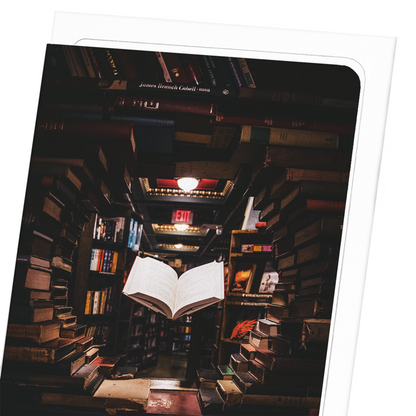 FLOATING BOOK: Photo Greeting Card