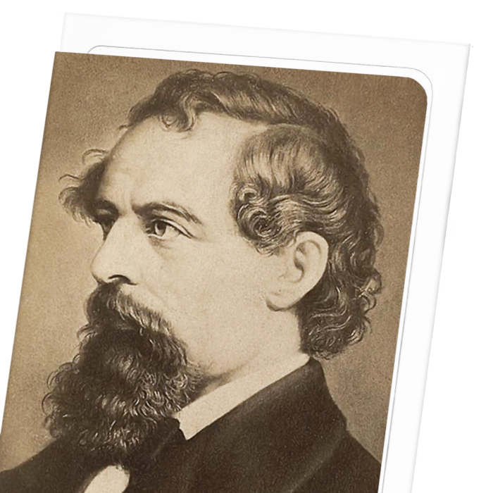 PORTRAIT OF CHARLES DICKENS (C. 1850): Photo Greeting Card