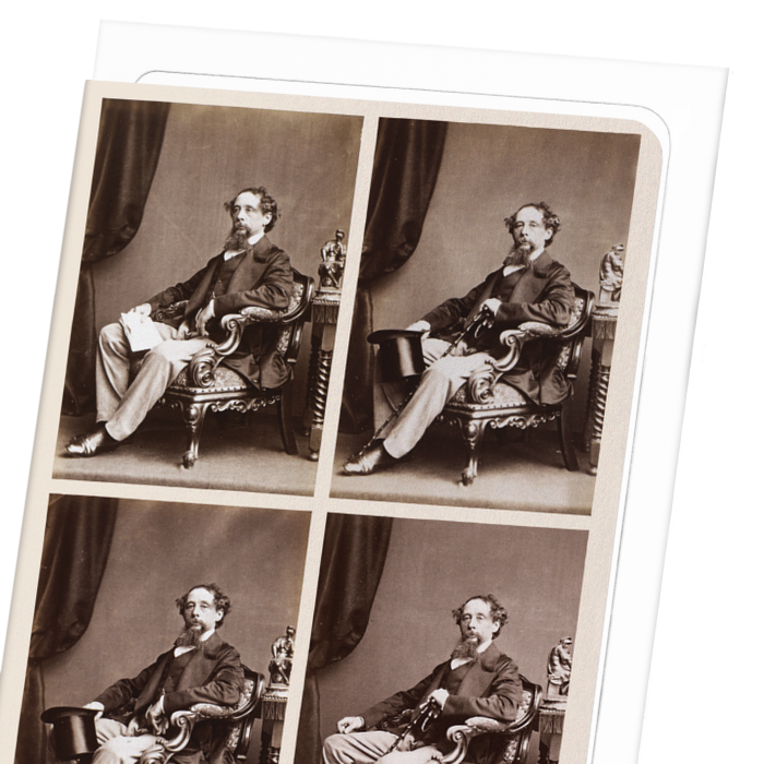 PHOTOGRAPHS OF CHARLES DICKENS: SET A (1858): Photo Greeting Card