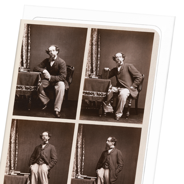 PHOTOGRAPHS OF CHARLES DICKENS: SET B (1858): Photo Greeting Card