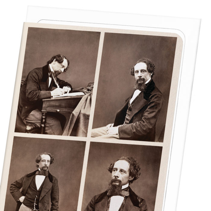 PHOTOGRAPHS OF CHARLES DICKENS: SET C (1858): Photo Greeting Card