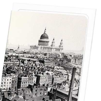 VIEW OVER ROOFTOPS OF LONDON (1865): Photo Greeting Card