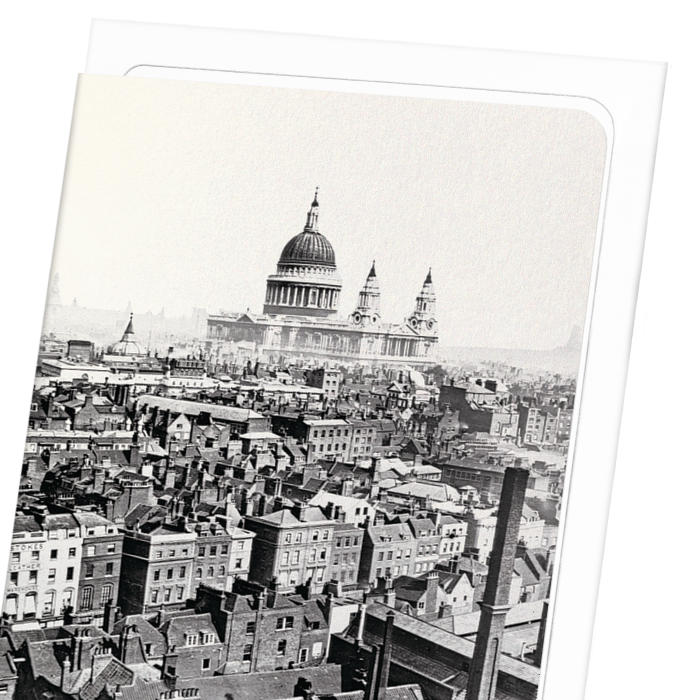 VIEW OVER ROOFTOPS OF LONDON (1865): Photo Greeting Card