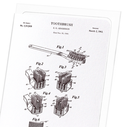 PATENT OF TOOTHBRUSH (1943): Patent Greeting Card