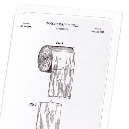 PATENT OF TOILET PAPER ROLL (1891): Patent Greeting Card