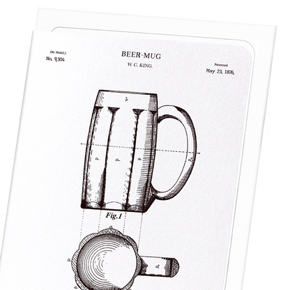 PATENT OF BEER-MUG (1876): Patent Greeting Card