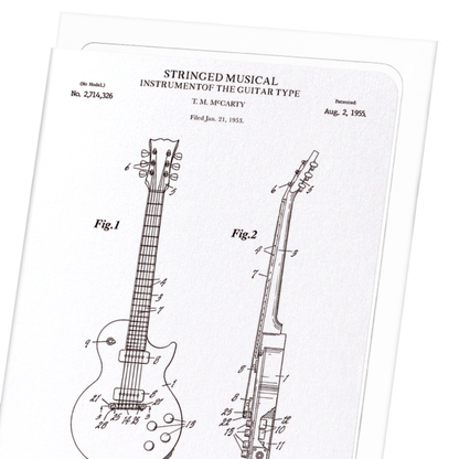 PATENT OF GUITAR (1955): Patent Greeting Card
