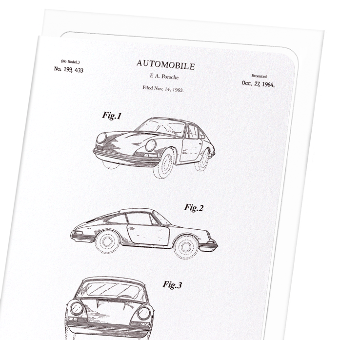 PATENT OF AUTOMOBILE (1964): Patent Greeting Card