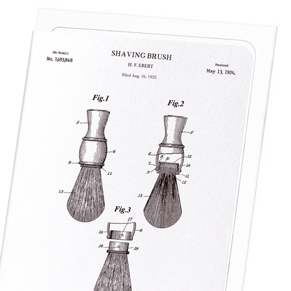 PATENT OF SHAVING BRUSH (1924): Patent Greeting Card