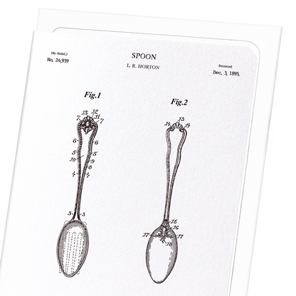PATENT OF SPOON (1895): Patent Greeting Card
