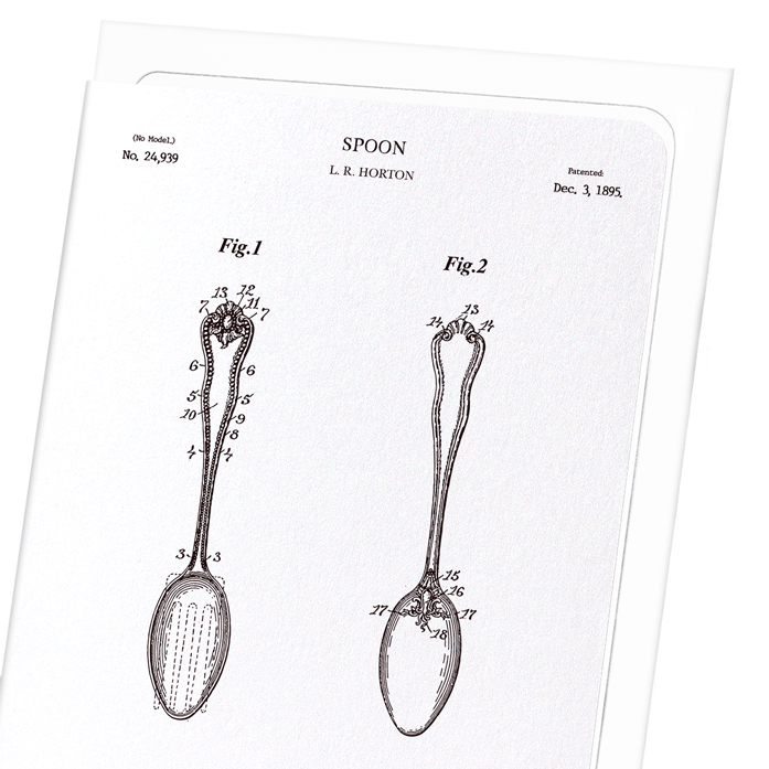 PATENT OF SPOON (1895): Patent Greeting Card