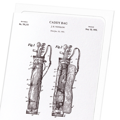 PATENT OF CADDY (1905): Patent Greeting Card