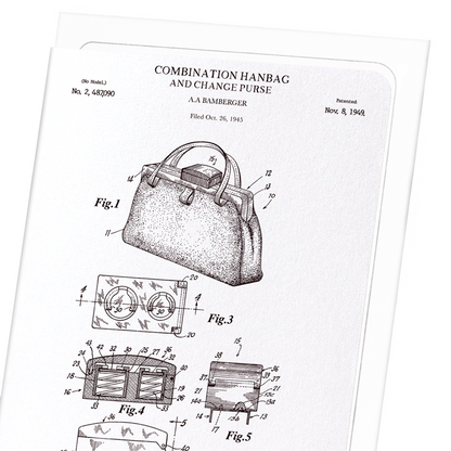 PATENT OF HANDBAG (1949): Patent Greeting Card