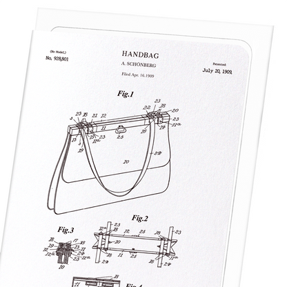 PATENT OF HANDBAG (1909): Patent Greeting Card