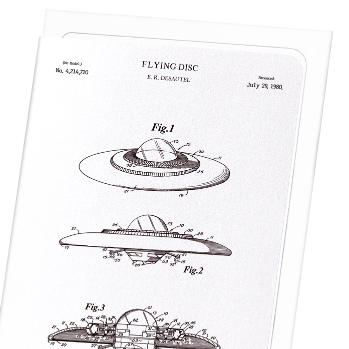 PATENT OF FLYING DISC (1980): Patent Greeting Card