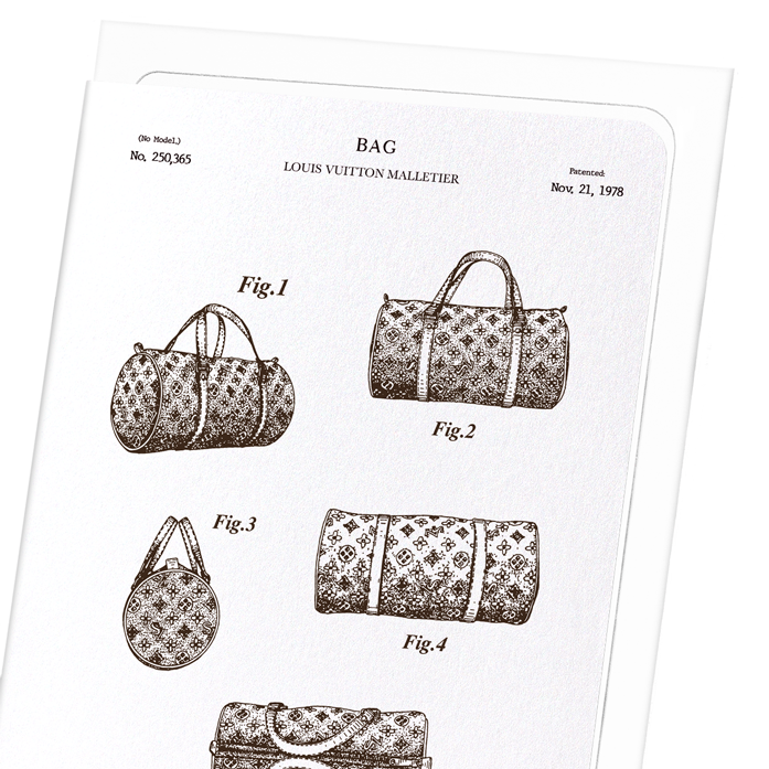 PATENT OF BAG (1978): Patent Greeting Card
