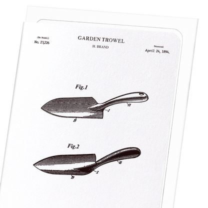 PATENT OF GARDEN TROWEL (1894): Patent Greeting Card