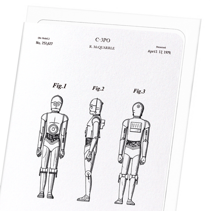 PATENT OF C-3PO (1979): Patent Greeting Card