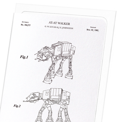 PATENT OF AT-AT WALKER (1982): Patent Greeting Card