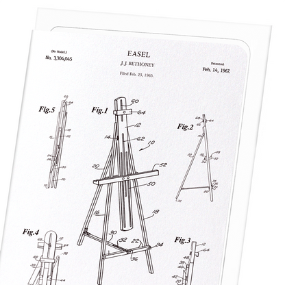PATENT OF EASEL (1967): Patent Greeting Card